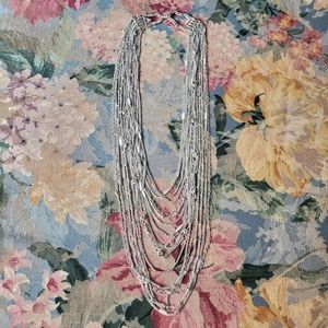 Silver Layered Chain Necklace